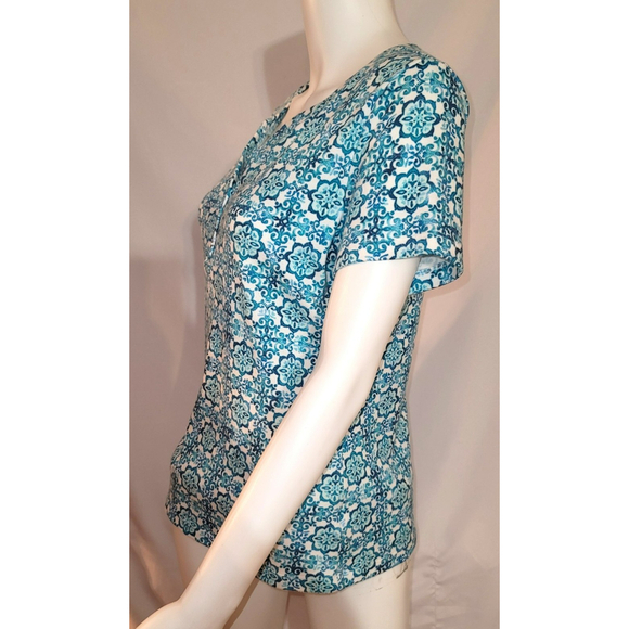 Karen Scott Henley Short Sleeve Tee - Size Small Petite - Picture 2 of 7